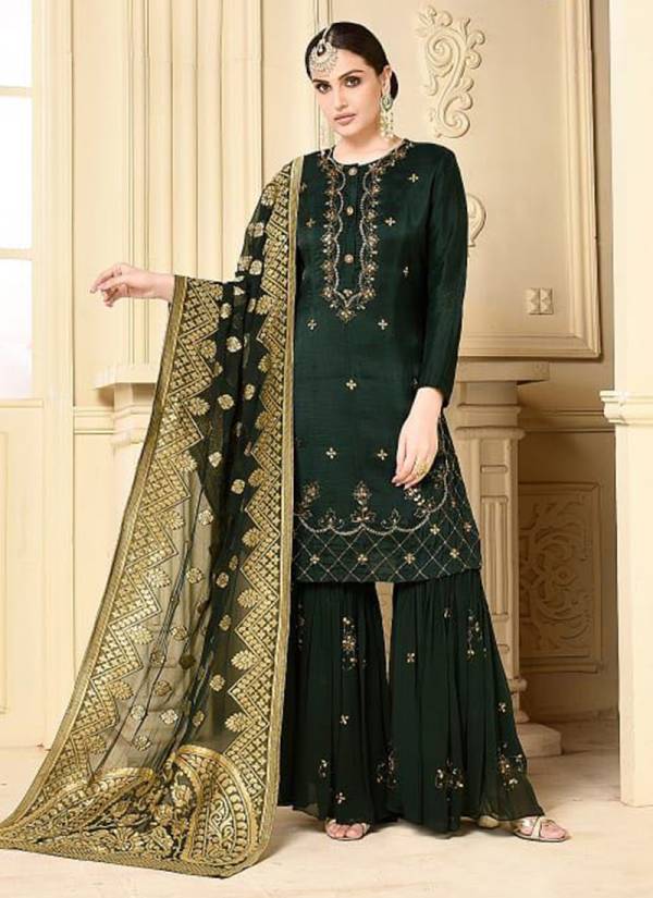 Zaraa Rangoli Georgette Designer Party Wear Sharara Suit with Banarsi Dupatta Collection 